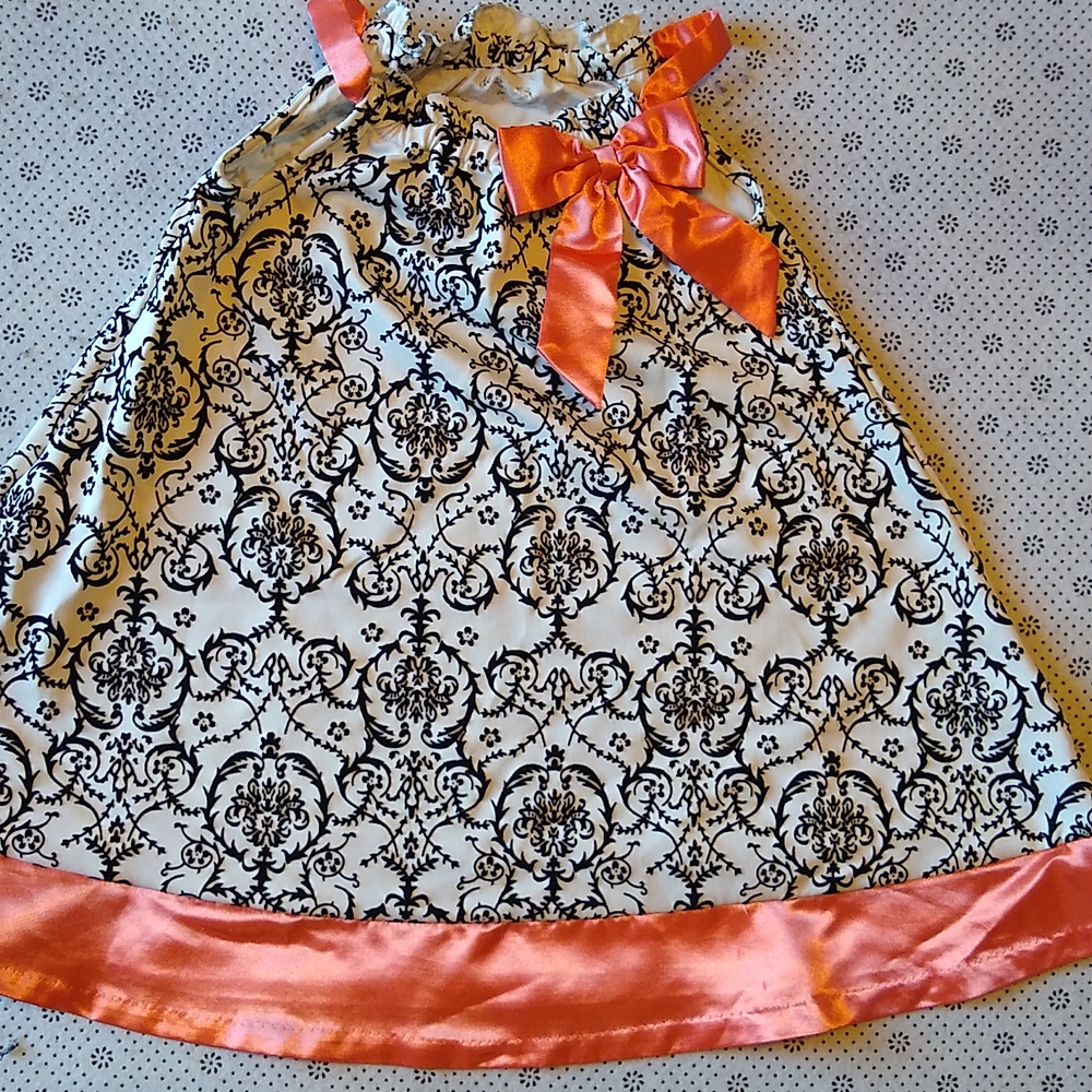 Mia Juliana Girl's Coral Damask Dress 4t